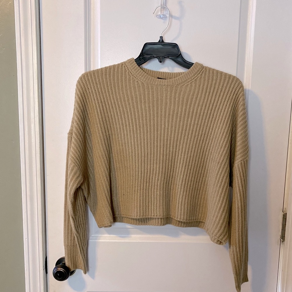 Cropped Knit Sweater